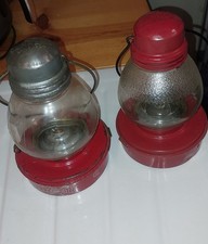 SET OF 2 ANTIQUE  EMBURY SUPREME SKATERS LANTERNS picture