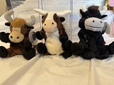 Vintage Coca Cola International Collection Bulls Plush Lot of 3 1998-99 w/ Tags picture