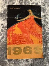 Vintage 1969 Aeroflot USSR Soviet Calendar Pages Space Race Russian Airline picture