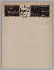 c1913 The Haynes Hotel Stationery Chillicothe Ohio Antique Paper Ephemera picture