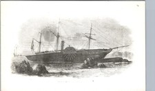 SS COLUMBIA (1857) real photo postcard rppc historic steamship picture