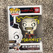 Funko Pop Terrifier Art the Clown w/ Bike #1591 Autographed Jon Abrahams picture