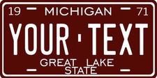 Michigan 1971 License Plate Personalized Custom Auto Bike Motorcycle Moped Tag picture