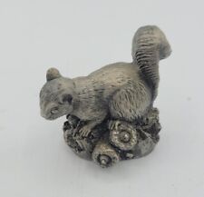 Vintage THE SQUIRREL Pewter Figurine by Jane Lunger ©FM 1981 Franklin Mint picture