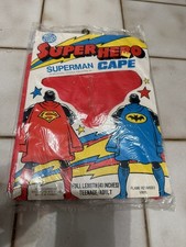 Vintage 1976 Ben Cooper Super Hero Superman Cape Teenage/Adult/ New/Sealed  picture