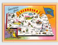 Map & Attractions Nebraska USA G-32277 picture