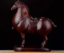 Wooden carving ornaments, horse solid wood carving picture