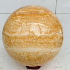 Natural Yellow Calcite Sphere Polished Crystal Quartz Energy Healing 3020g picture