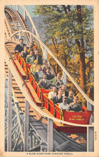 Glen Echo Park Roller Coaster Ride Glen Echo Maryland 1947 Postcard picture