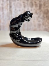 1989 Pelzman Vandor Design Ceramic Black Cat Kitty Fish Bowl Holder 9