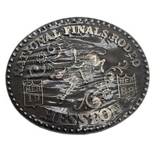 1988 National Finals Rodeo NFR Belt Buckle Bull Rider Hesston NOS Cowboy Vintage picture