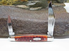 CASE XX 1970 10 DOT 6208 BEAUTIFUL RED BONE HALF WHITTLER KNIFE picture
