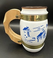 Vintage Story Book Forest Ligonier PA Souvenir Glass Barrel Mug Siesta Ware USA picture