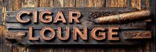Cigar Lounge Rustic Look Flat Metal Sign 2 Sizes to Choose From e35 picture