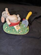 Silvestri Easter Ceramic Bunny Rabbit Hand Painted Trinket figurine 3