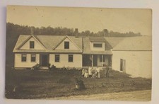 Antique RPPC Farmhouse Family Rural Scene Real Photo Postcard Americana House picture