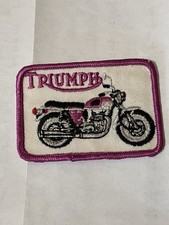 Vintage 1970s Triumph Motorcycle BONNEVILLE Embroidered Patch  picture