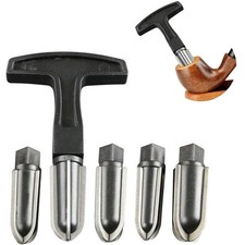 5-Piece Tobacco Pipe Reamer Set 16mm 18mm 20mm 22mm Stainless Steel T-Handle picture