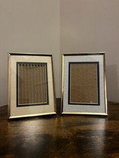 2 Vintage Ornate Solid Golden Brass Picture  7.5x5