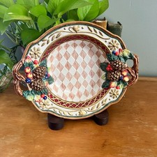 Fitz and Floyd Classics Jolly Ole St Nick Bowl Handcrafted picture