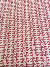 Vintage Wright’s Butter’s Red Novelty Retro Cotton Knit Fabric 45 x 60 picture
