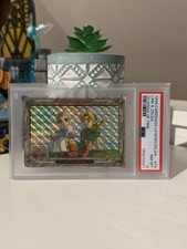 1999 Carddass Legend of Zelda Ocarina of Time Link & Zelda PSA 8 LOW POP picture