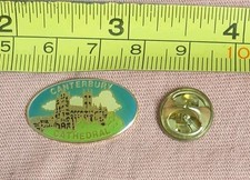 Vintage Canterbury Cathedral England UK Travel Souvenir Lapel Pin picture