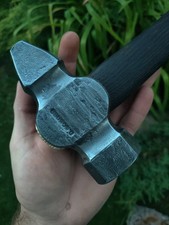 Blacksmith's Fullered Cross Peen Hammer –Hand-Forged Steel with Wooden Hand 3lbs picture