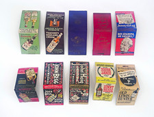 10 Vintage 1930s-40s Whiskey Gin Liquor Advertising Matchcovers Seagrams Rye picture