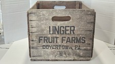 Vintage Unger Fruit Farms Wooden Crate Boyertown PA 18