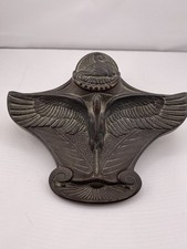 Antique 1890s Art Nouveau Bronze Stork Inkwell Maurice Frecourt Paris 6.5