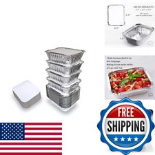 Spare Essentials 110 Pack - 1LB Small Foil Pans Lids - Aluminum Go Food picture