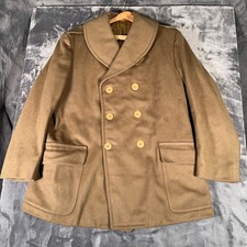 Vintage US Army Officer Mackinaw Coat Men’s 40R Wool WWII 40s Overcoat picture