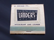 Vintage Lander's Restaurant & Chalet Chicago IL Matchbooks 1960s Ephemera picture