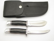 Vintage 1973-80 Buck 115 Twin Sportsman Set 103 118 Fixed Blade Hunting Knife picture