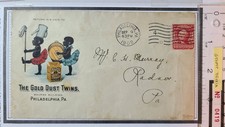1908 USA Philladelphia to Radnor - Gold Dust Twins - Illustr. Advert. Cover 👀 picture