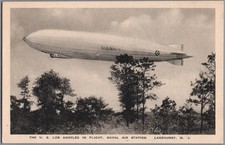 C. 1931 USS Los Angeles US Navy Airship in Lakehurst NJ Picture Postcard picture