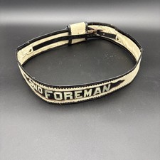 Antique  ~ Fireman Parade Leather Belt 3rd 2nd Foreman / 1900 minty  picture