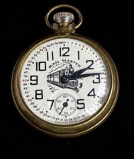 Vintage Rail Master Pocket Watch Steam Train Engine Made In Gt Britain Working picture