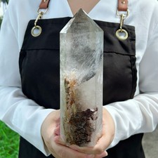 2.6LB Natural Smoky Quartz Obelisk Crystal Wand Point Healing G8040 picture