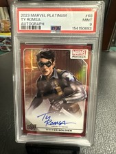 2023 Marvrl Platinum Artist Auto Red Rainbow Winter Soldier Psa 9  picture