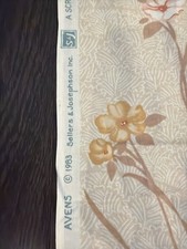 VTG 1983 George Sellers Fabric 'Avens' Sellers & Josephson Cotton 6 Yds 54 W picture