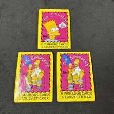 1990 Topps The Simpsons Wax Packs 🙂 (3) PACK LOT UNOPENED & SEALED Bart Homer picture