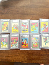 Walt Disney Productions 1956 Cartooning Cards Graded Lot 18 Non-Sport picture