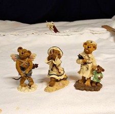 Boyds Bears & Friends Bearstone Resin Figurines Hand Painted Lot of 3  picture