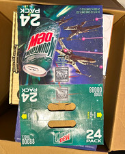 Mountain Dew Star Wars Trilogy 24 Pack Carton Carrier Box 1998 Original picture