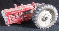 Vintage Slik Toy Tractor Farmall 300 350 400 450 Red Hard Rubber Tires Iowa picture
