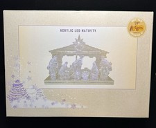 Cracker Barrel Nativity Scene LED Acrylic With Box Lights Up Retired picture