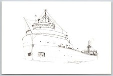 Vintage Postcard William Clay Ford Ship Freighter Creative Country picture