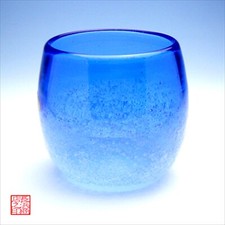 Ryukyu glass foam barrel glass blue Okinawa craft villages From Japan picture